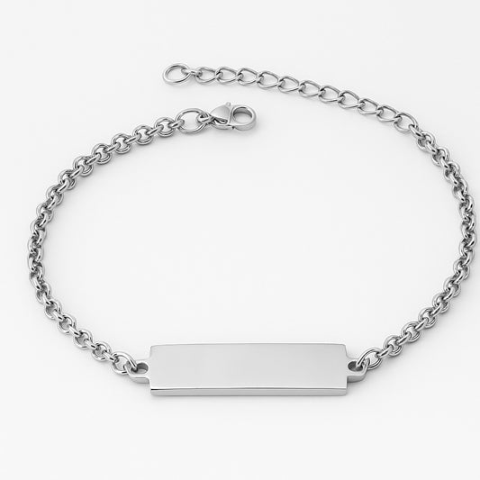 Custom Engraved Photo Bracelet - Personalized Jewelry in Gold or Silver