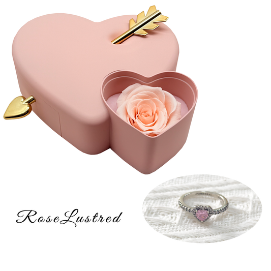 Eternal Heart Love Jewelry Box with heart love diamond Ring · Romantic Gift Box