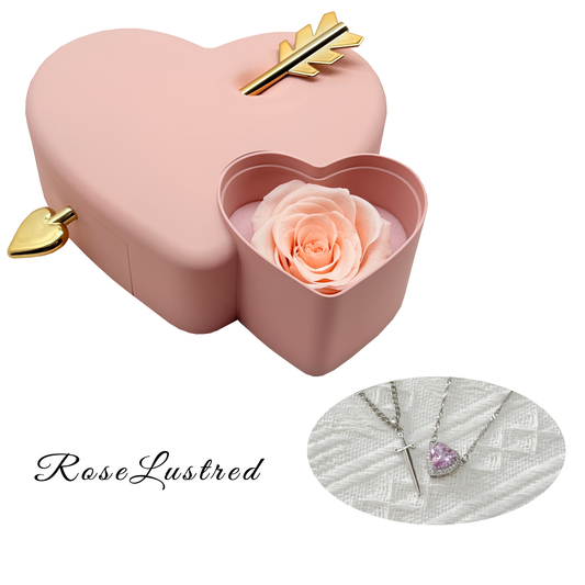 Eternal Heart Love Jewelry Box with Couple Necklace · Romantic Gift Box