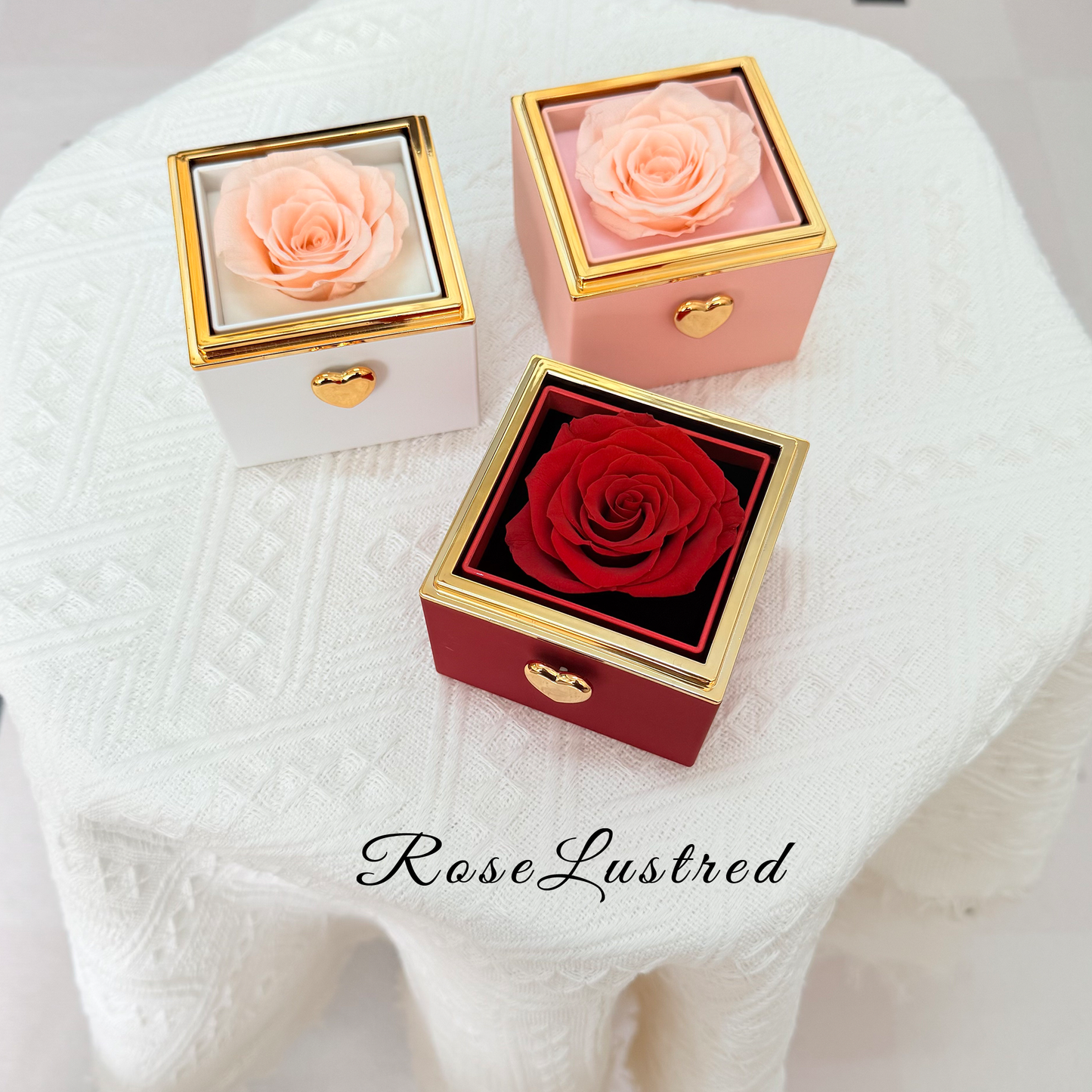 Eternal Rose-Ejection flower box  with Birthday month Compass  Necklace · Romantic Gift Box