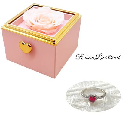 Eternal Rose-Ejection flower box with heart love diamond ring · Romantic Gift Box