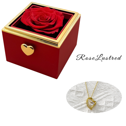 Eternal Rose-Ejection flower box  with heart love  Necklace · Romantic Gift Box