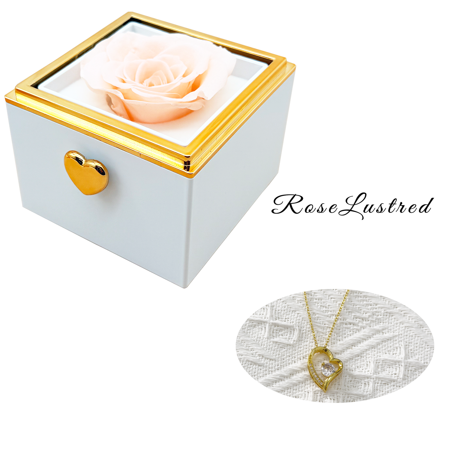 Eternal Rose-Ejection flower box  with heart love  Necklace · Romantic Gift Box